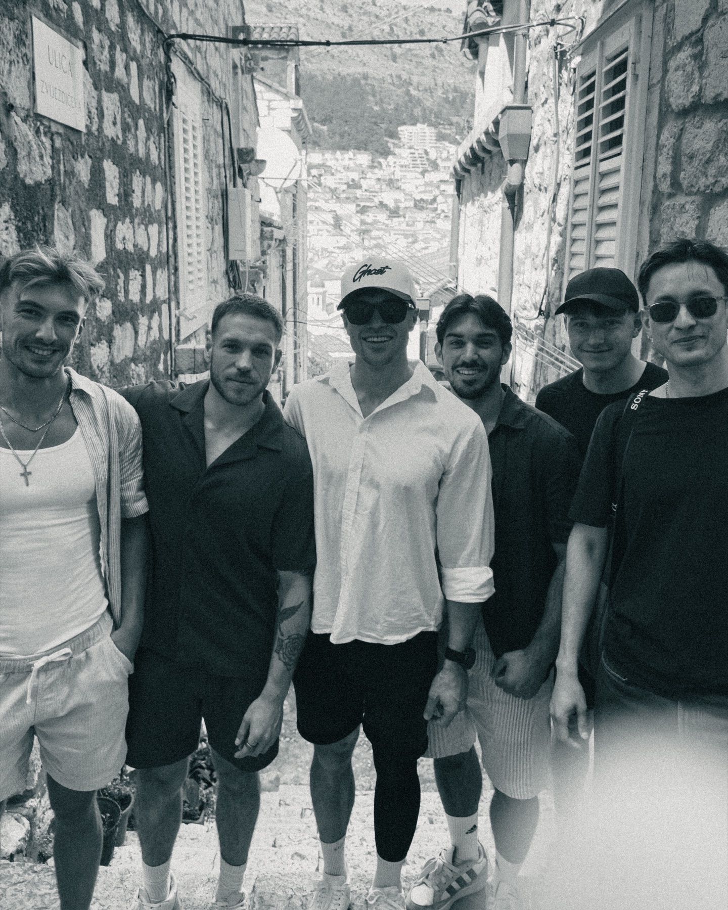 The crew together in Dubrovnik