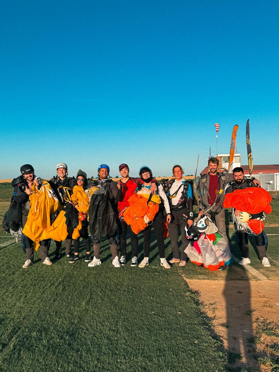 Members after a jump together